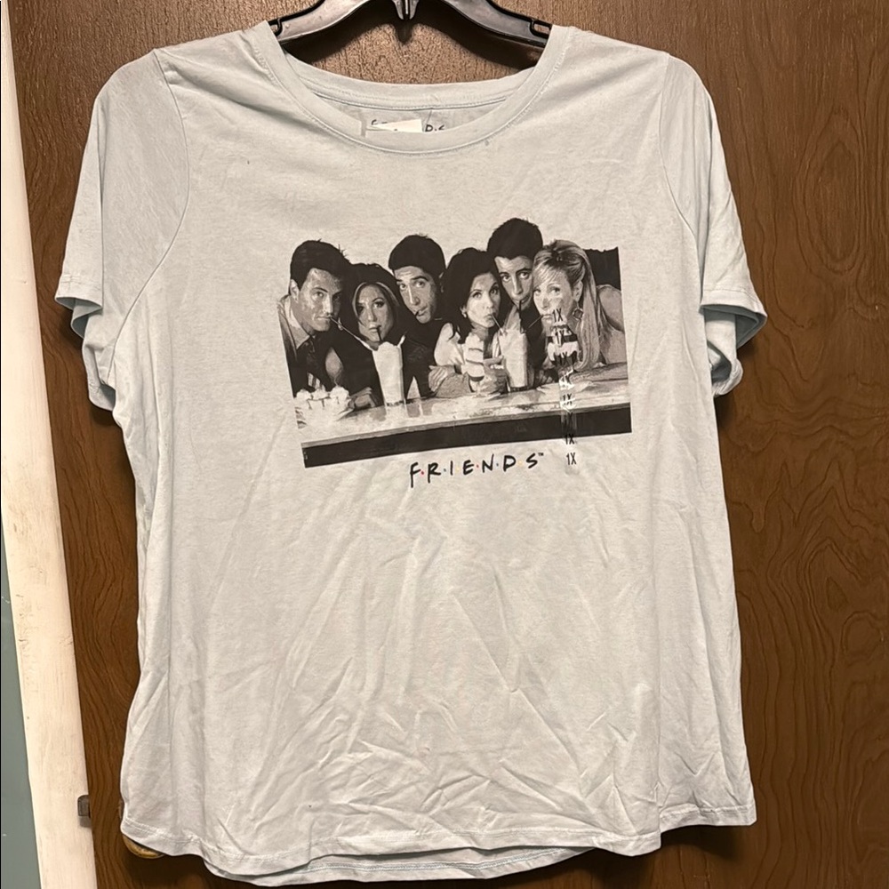 NWT FRIENDS Light Blue Tshirt size 1X